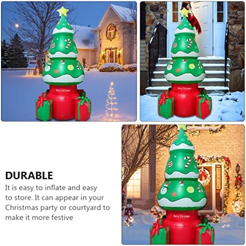 Vorcool na napuhavanje božićnog drvca na napuhavanje božićnih ukrasa s građevinom- u LED puhanju na napuhavanje na napuhavanje s višebojnim