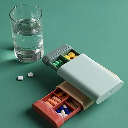 Kutija za organizatore tableta za novčanik, džepna kutija za tablete s velikim pretincima, slatka putna posuda za tablete, držač vitamina,