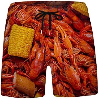 Muška hrana, realistične ljetne kratke hlače s printom od 3 inča, kratke hlače za plažu, kratke hlače za plivanje na plaži, muške kupaće