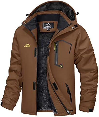 Magcomsen muški zimski kaputi vodootporna skijaška jakna Topla jakna od fleka parka Raincoatcoats s multi-džepovima
