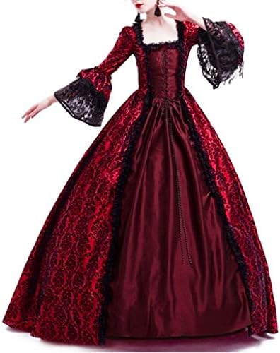 Regency haljine za žene plus trubač od trube maturalna haljina od kuglice čipkana leđa halter haljina renesansni kostim