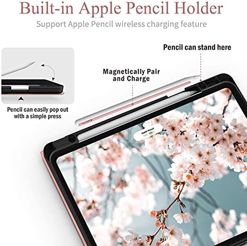 Slučaj Antbox za iPad Pro 12.9 2020/2018 s Appleovim vlasnikom olovke iPad 12.9 '' 4./3. Generacija [Podrška 2. Gen Apple Pencil Punjenje]