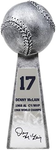 Denny McLain potpisao je svjetski prvak bejzbola 14 inča replika Silver Trophy - Autografirani bejzbol