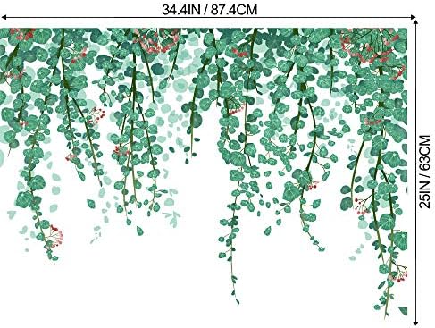 9051 zeleni tropski listovi Zidne naljepnice priroda viseća Zelena vinova loza Zidne naljepnice uklonjivi svježi listovi biljke cvijeće