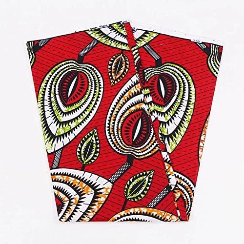 Afrička Tkanina s voštanim tiskom na crvenoj pozadini pamučni materijal za večernju haljinu