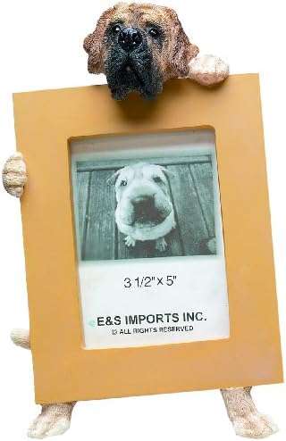 Engleski mastifski okvir za slike drži vašu omiljenu fotografiju od 2,5 do 3,5 inča, ručno oslikani realni izgled engleskog mastifta