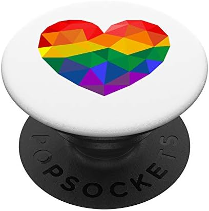 LGBTQ pop utičnica srce poli u službenim bojama dugine zastave Popsockets Popgrip: zamjenjiv prianjanje za telefoni i tablete