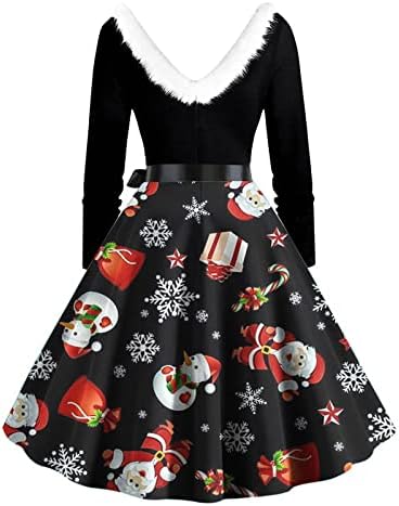 Dame umućene dekolte spandex odmor božićne haljine rukavi viktorijanski renesansni seljački patchwork steampunk