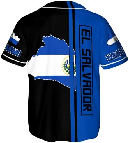 Personalizirano ime El Salvador Baseball Jersey majica, majica za zastavu El Salvador, Salvadorans Pride Jersey, El Salvadoreña majica
