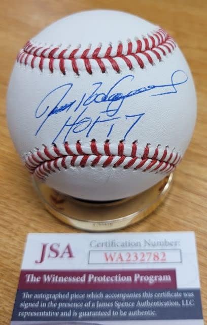 Autografirani Ivan Rodriguez Hof 17 Službeni baseball Major League JSA svjedok CoA