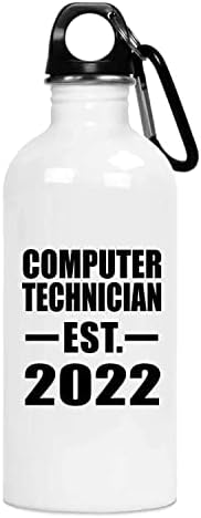 DizajnSify računalni tehničar uspostavljen EST. 2022, 20oz boca s bocom od nehrđajućeg čelika izolirana, pokloni za rođendansku obljetnicu