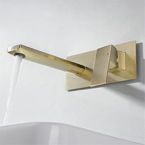 Wodmb zlatna slavina za kupaonicu zid montirana s vrućim i hladnim vodom mikser ugrađeni mikser sudopera skriveni bazen slavina brušeno