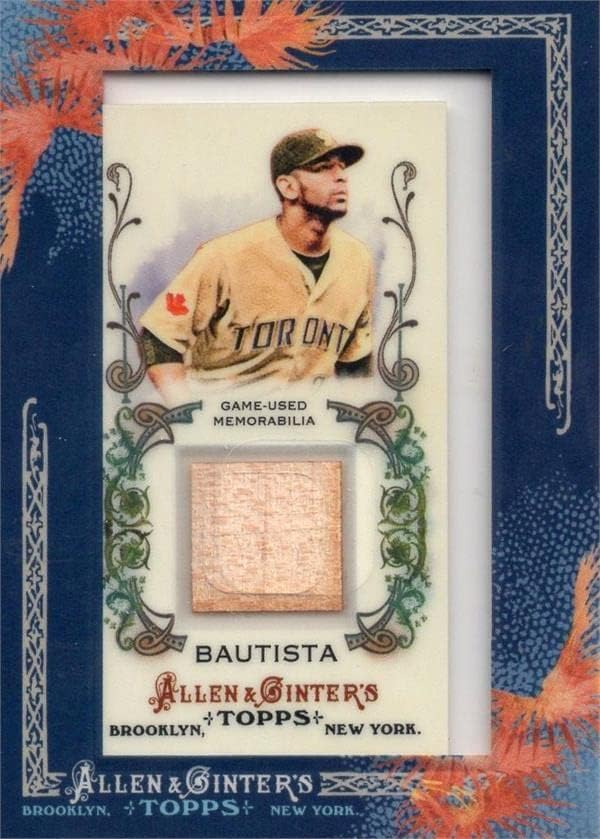 Jose Bautista igrač ranio Bat Patch Baseball Card 2011 Topps Allen & Ginter AGRJBA - Slabozne bejzbolske karte