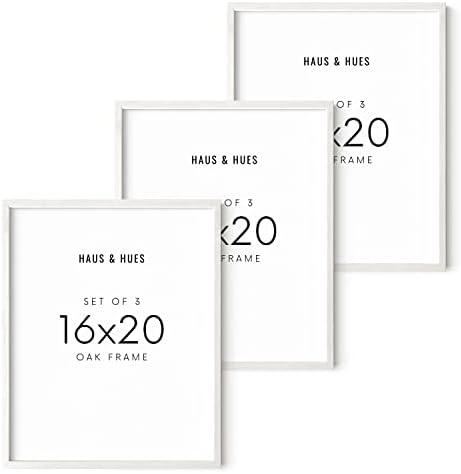 Haus i nijanse 16x20 okviri Set od 3 - Bijeli okviri za slike Paketi okviri plakata 16x20, zidni okvir set bijeli okviri slike 16x20,