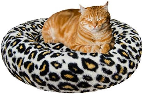 Bessie + Barnie Ultra Plush Deluxe Comfort Pet Dog & Cat Cheetah Sluggle Krevet - strojno pranje, napravljeno u SAD -u, reverzibilne,