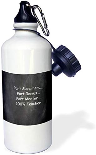 3Drose Superhero učitelj Poklon ideje za cijenjenost inspiracije Inspiracija za dizajn vodene boce, 21 unci