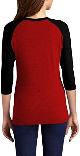 Decum Raglan košulje za žene - Ženski mekani sportski dres 3/4 bejzbol majice dugih rukava