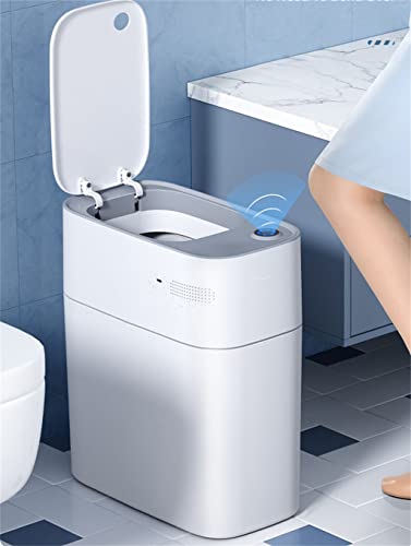 YCFBH automatsko senzor za smeće, kanta za smeće, 14L kućna toaletna kuhinja pametno smeće može uski smeće u kupaonici