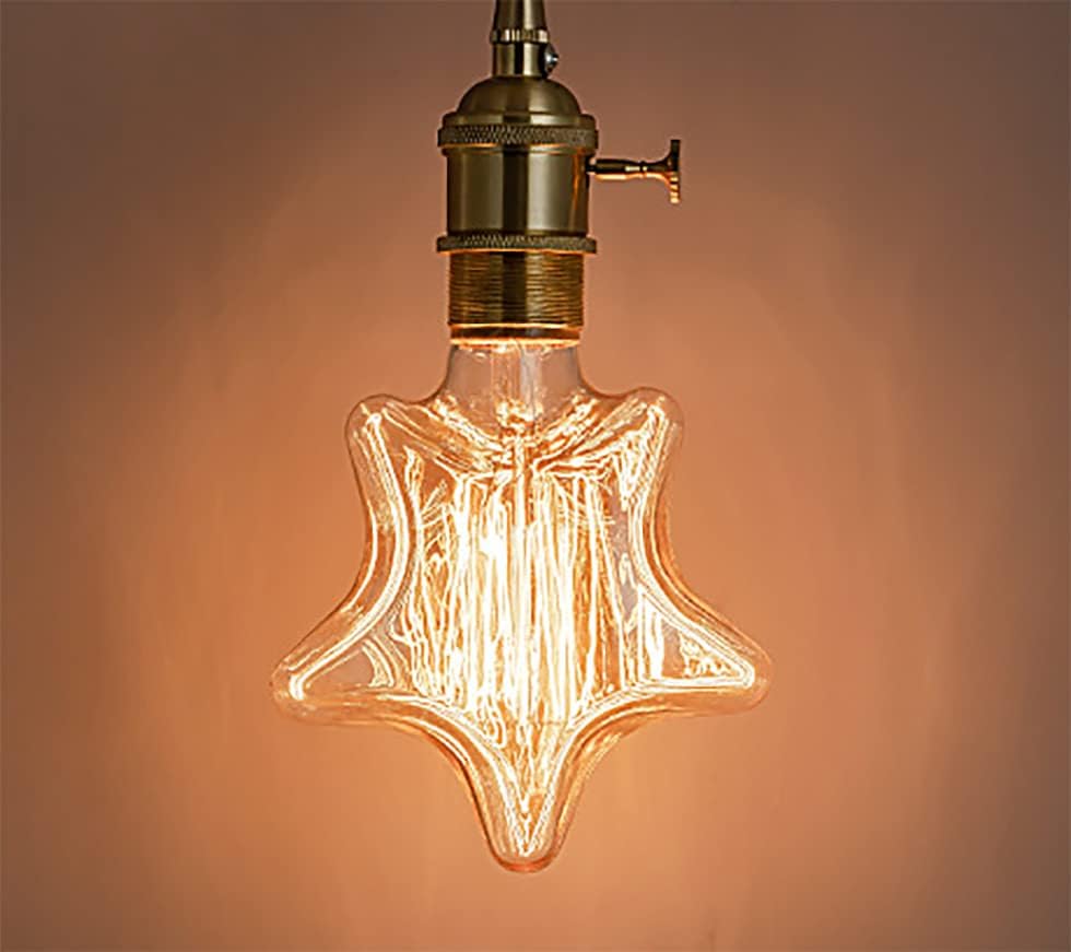 Vintage 926 žarulja u obliku zvijezde od 40 vata, antička žarulja sa žarnom niti, vjeverica za stropni ventilator, viseća svjetiljka,