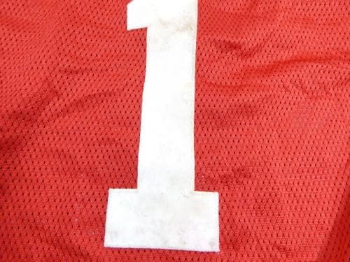2009. San Francisco 49ers 1 Igra izdana Red Jersey 46 03 - Nepotpisana NFL igra korištena dresova