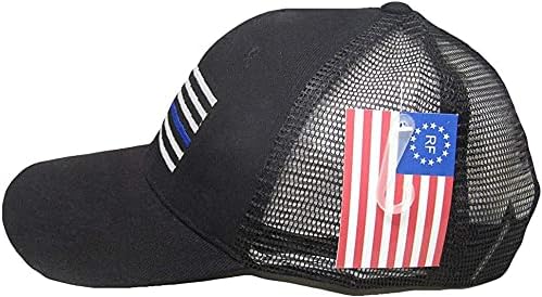 Flakita -ove novitete Black Mesh USA Thin Red Blue Line Lowfial Hat Baseball Podrška policija + Vatrena kapka