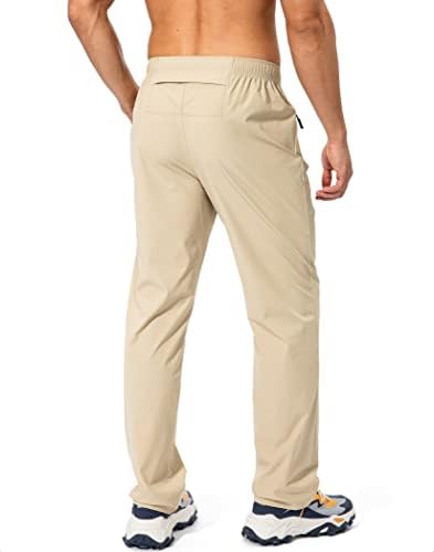 Pudolla muški trening Atletske hlače Elastični struk trčanje hlača za muškarce s džepovima s patentnim zatvaračem