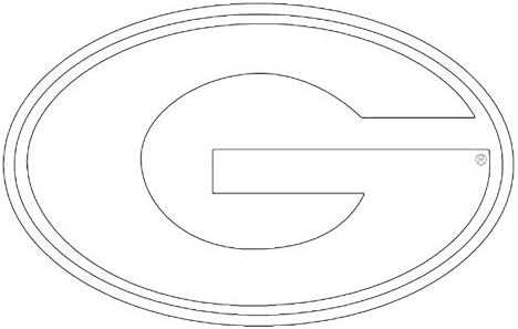 Auto-Graphs Georgia College Nogometni nož Osjet bijeli Georgia g naljepnica