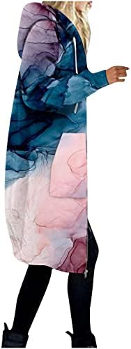2022 jesenska Moda tunika dugih rukava majica Vintage print kardigan s otvorenim prednjim dijelom jakna