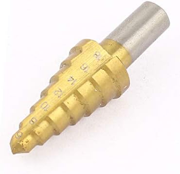 X-DREE Zlatni ton okrugle bušilice Titanium obloženi 7 koraka Bit od 6-18 mm (Broca de Tono Dorado, Vástago Redondo, Recubierto de
