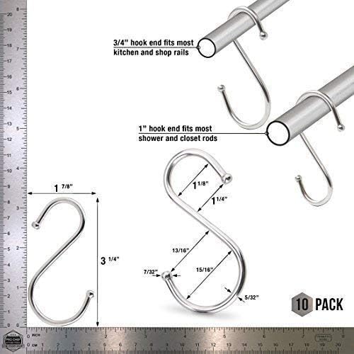 GUCTOP okrugle kuke - kuhinjski stalak za lonce kuka 10 set za pakiranje - teška vješalica u obliku odjeće - Uklanjanje pribora za