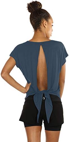 Icyzone vrhovi otvorenih leđa za žene - atletske majice za aktivnu odjeću Vježbajte joge košulje