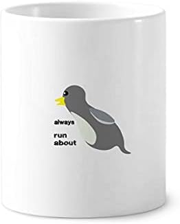 Ronilački sprint Penguin art deco poklon modni četkica za olovku za olovku CERAC Cerac Stalk Pencil Cup