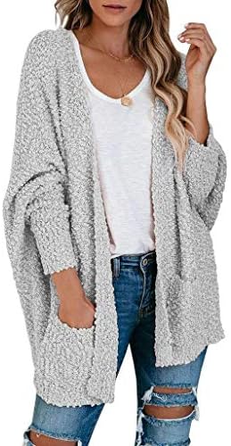 Jesen odjeća za žene 2022 Otvoreni prednji kardigan džemper Lagani nejasan fleece kardigan Solid Color Vintage Cardigan