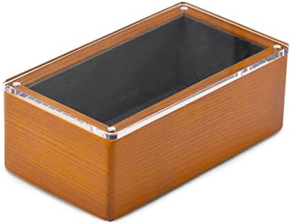 Quul solid drveni satovi zaslon magnet proljetni privjesak za skladištenje kutija nakit organizator storagecase (boja: crna, veličina