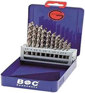 Bohrcraft Spiral Bušilica Bit Set HSS-G DIN 338 Tip N Cut Industrial Box 50 Set od 5,9 x 0,1 mm koraci, MG 591-Paket od 1 11201410050