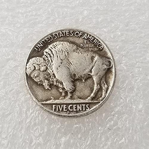 Antikni zanat Wanderer Silver Plited Coin Buffalo Coin Kopija Komemorativna kovanica Coin Coin Coin 327