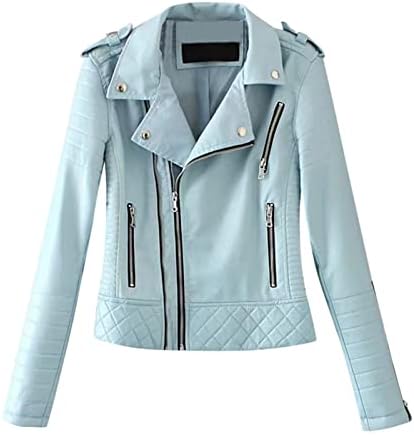 Ženske kože kratke jakne jakna Zipper casual trend prešivanja pu kratka jakna modna motociklista jakna