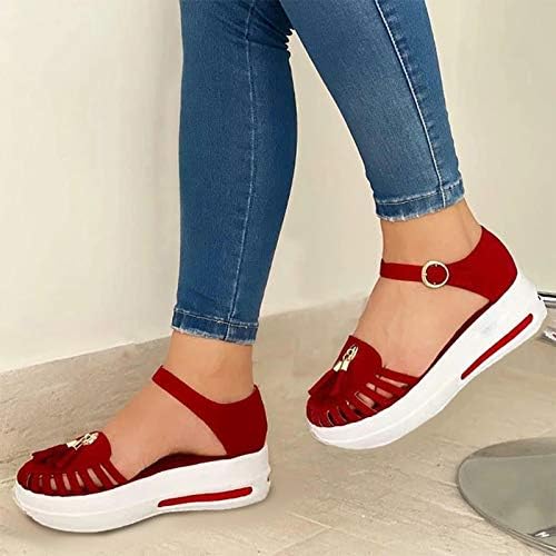 _ / Ležerne ljetne sandale za žene; kolekcija 2022; golišave sandale s naramenicama; Tinejdžerske sandale na klin i platformu s naramenicama