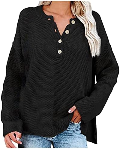 Predimenzionirana dukserica za žene, ženska posada crna kornjača džemper esencijalni džemperi ženski čvrsti u boji Okrugli vrat za