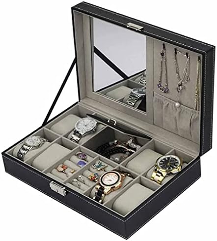 Dloett Watch box box puk kožna biljačka ormarića ogrlica kolica za pohranu kovčega zaslon za pakiranje šminke spremnik za satove kućišta