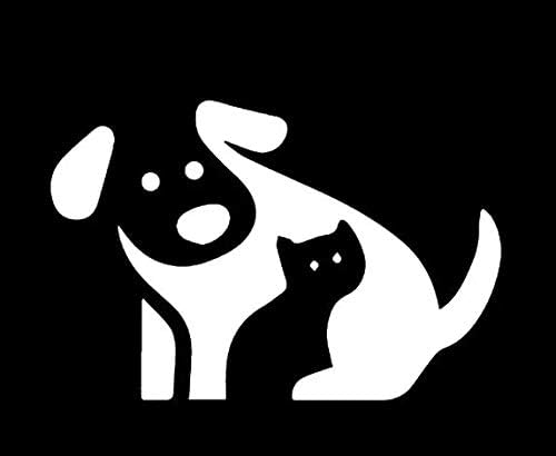Dog Cat Pets Love Makarios LLC | Kamioni automobila Vans Zidovi Laptop MKR | Bijela | 5,5 x 3,5 | MKR522