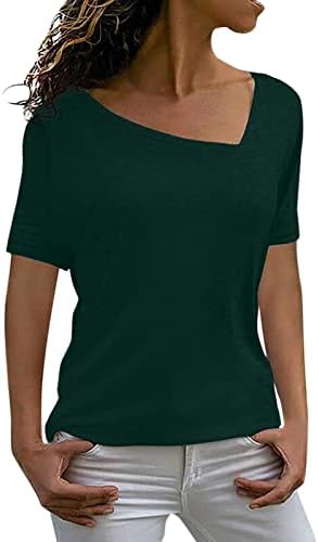 UIKMNH Ladies Solid opušteno bluze ljetne majice majice kratkih rukava majice majice