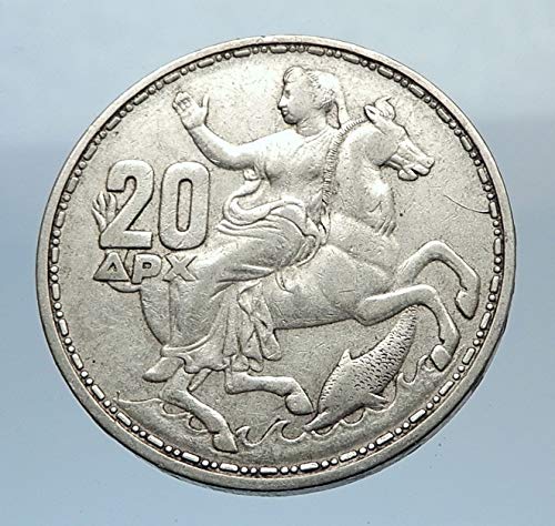 1960. Gr 1960. Grčka kralj Paul I AR 20 DRACHMAI COIN SELEN COIN DOBRO NEZAVISNO