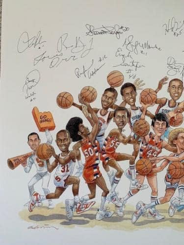Syracuse košarkaške legende ručno potpisani tisak 30 sigs melo biser Boeheim JSA - Košarka s autogramiranim fakultetima