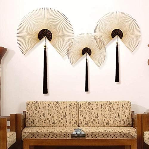 ; Kineski stil željezni zidni viseći antički ventilator zidna svjetiljka luksuzni zidni ukras Kreativni TV pozadinski zidni ukras