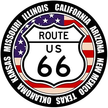 Fagraphix oko američke rute 66 naljepnica naljepnica za samo ljepljivu vinilnu naljepnicu 8 država povijesna ruta 66 US