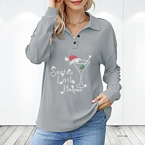 Gumb za džempere za žene kapel vrat plus majice za majice casual materinsko majčinstvo majice