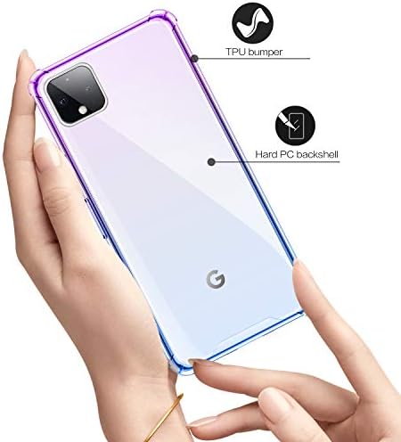 Salawat kompatibilan s google pixel 4 xl futrolom, čist sladak gradijentni vitki poklopac kućišta telefona ojačan tpu odbojnik hard