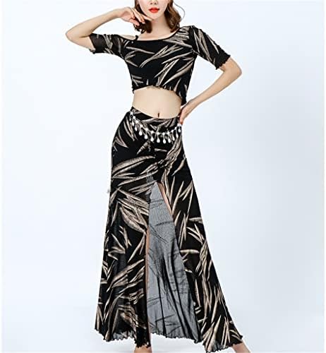 DXMRWJ Ženski trbušni plesni kostim vježba klasična orijentalna plesna haljina Dancewear 2-komad set