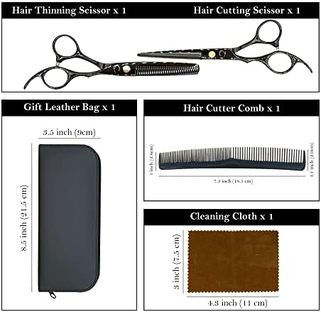 Profesionalni set škara za šišanje kose za muškarce i žene-škare za stanjivanje kose od nehrđajućeg čelika i češljevi za brijače-profesionalni